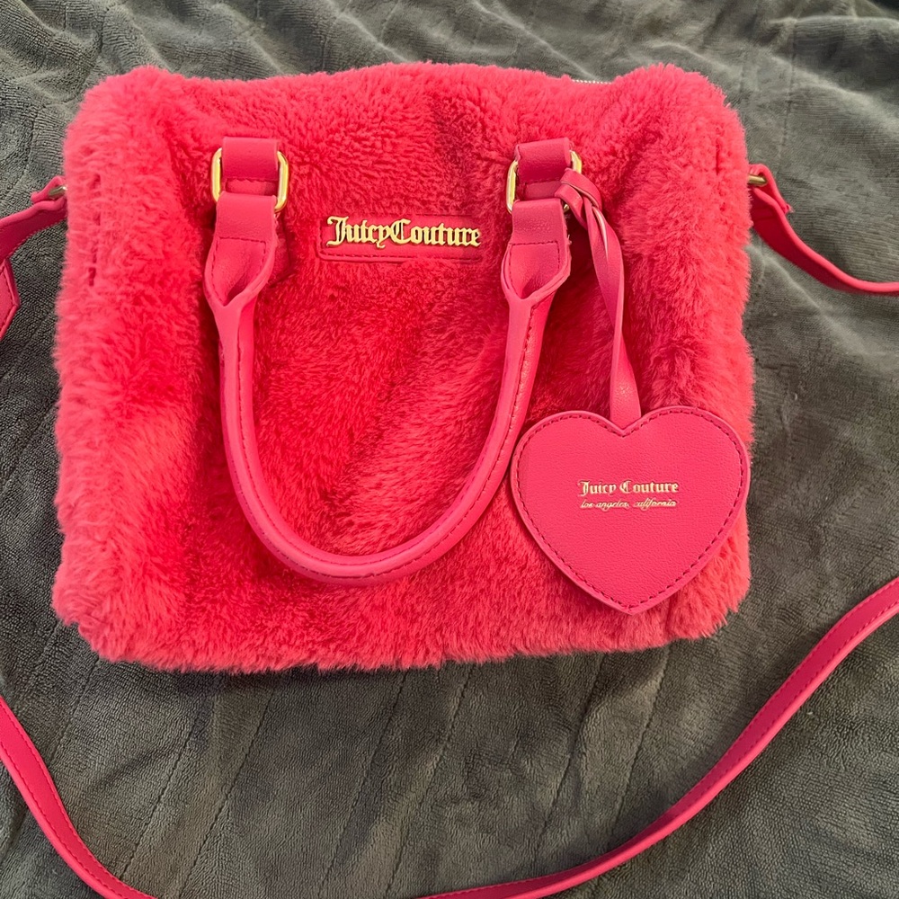 pink fluffy juicy couture bag